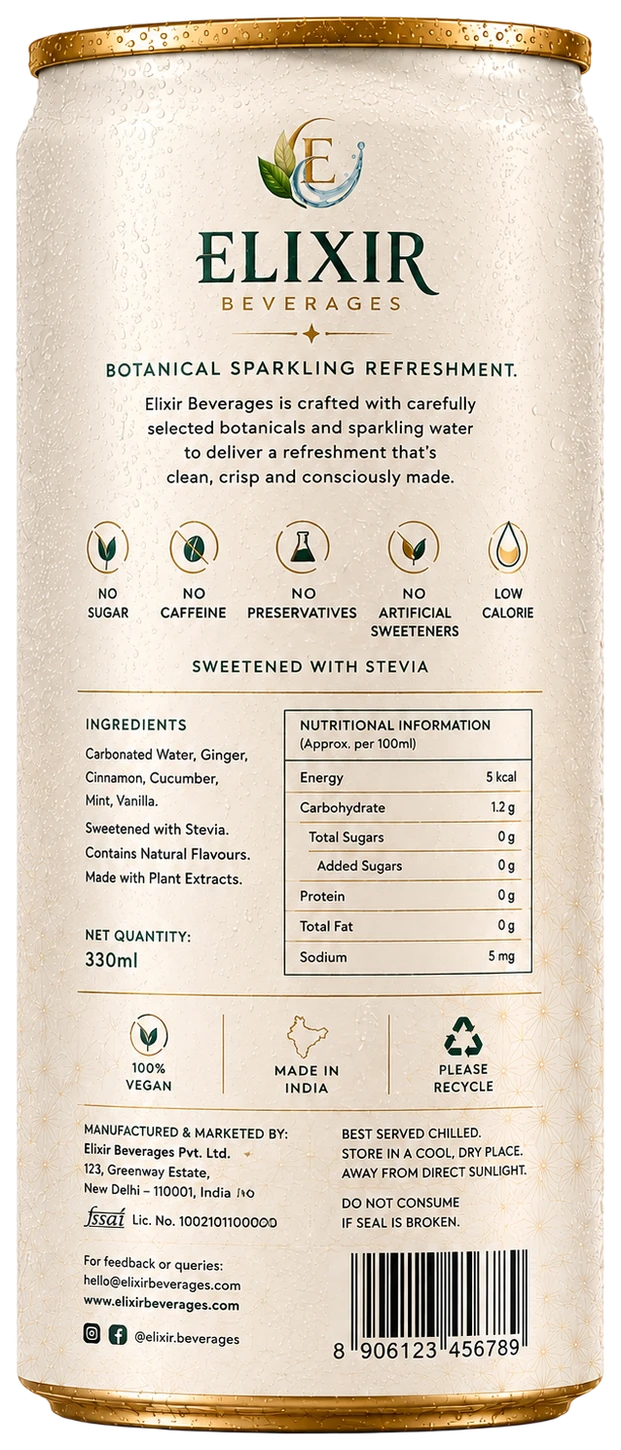 Back of the Elixir Original can